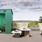 KingSuper series metal garden shed with Pent roof green2 6x4ft