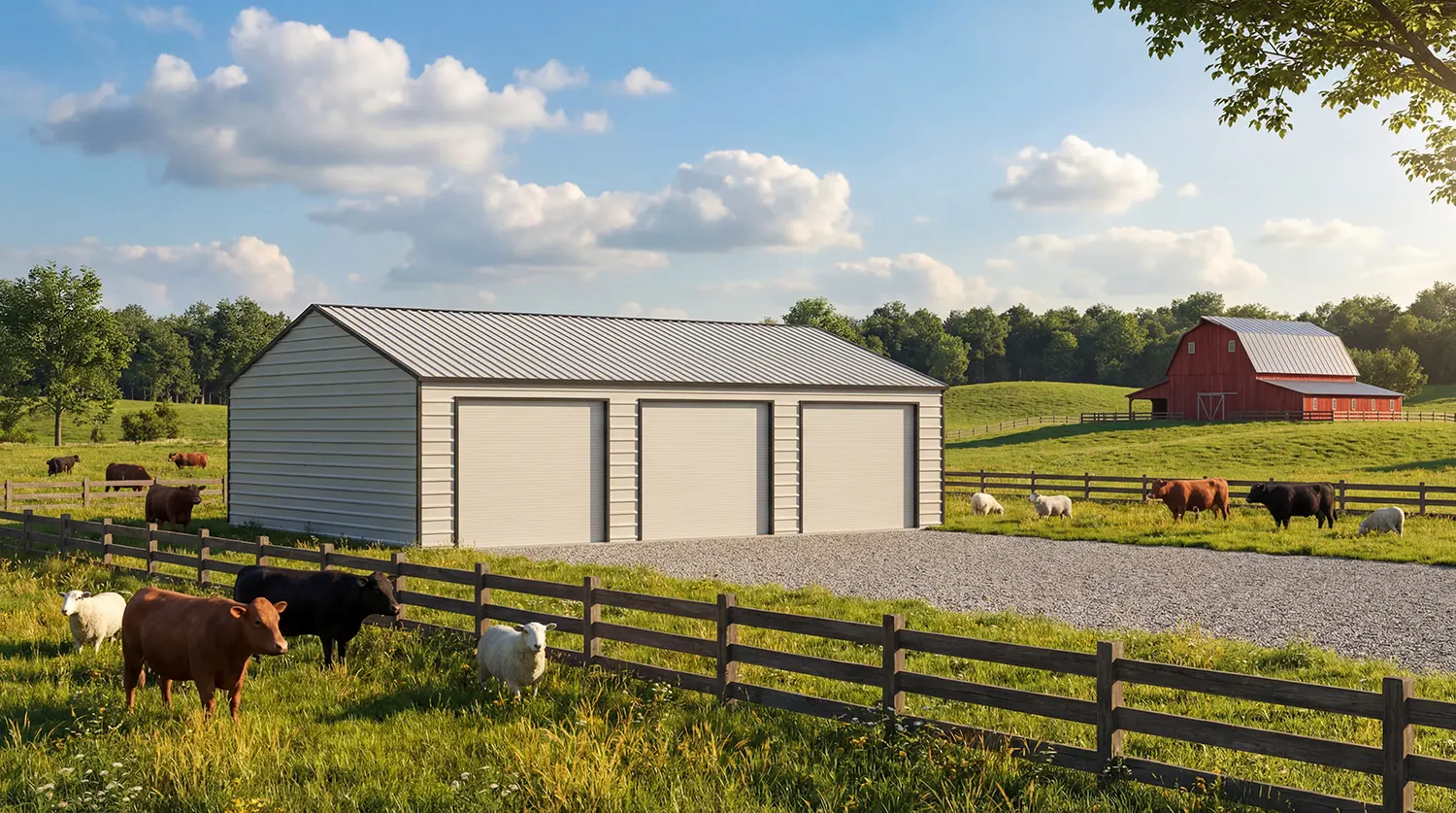 Factory 9 DBB-Spacious-Steel-Skeleton-Metal-Garage