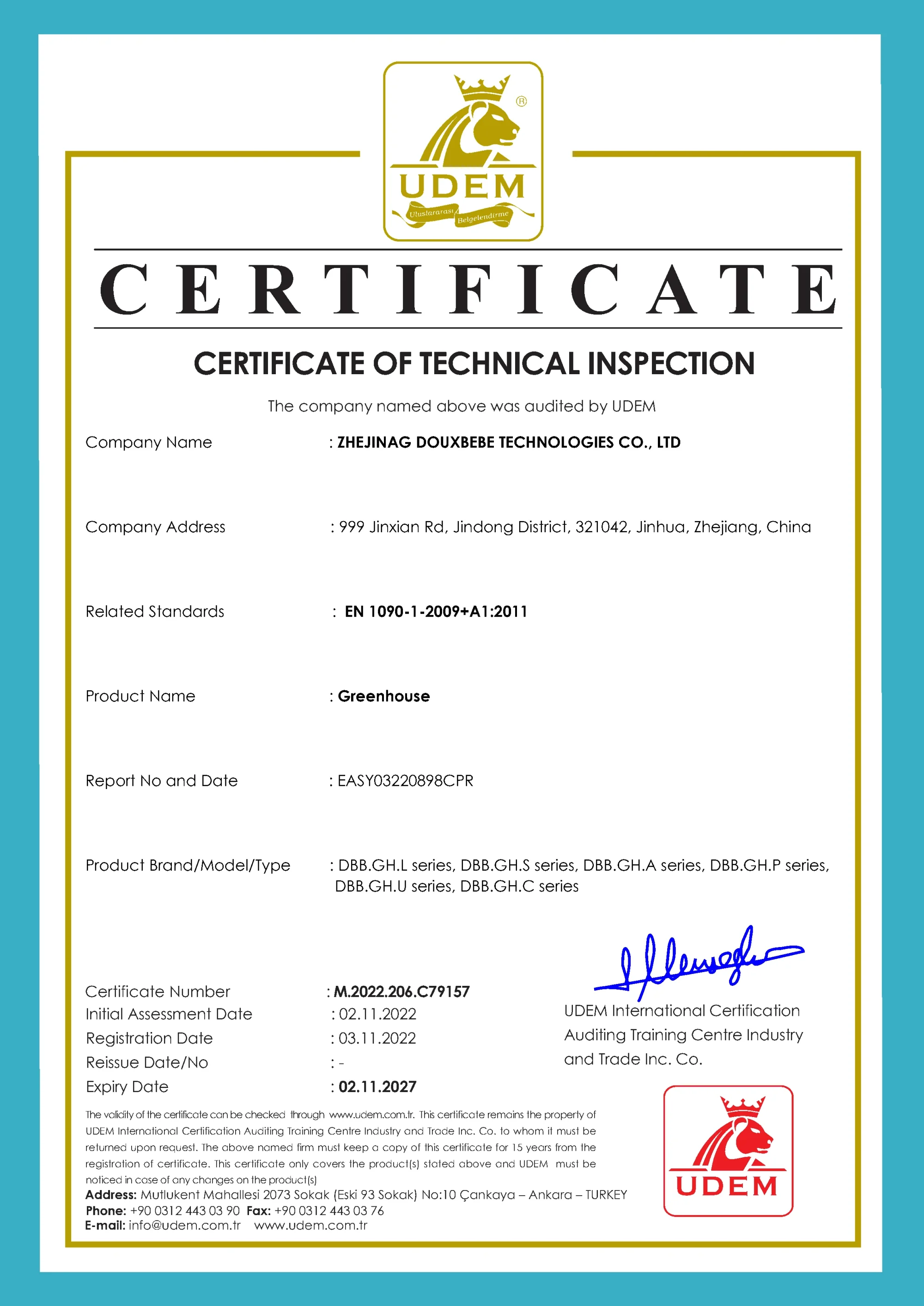Testing & Validation 21 certification-greenhouse