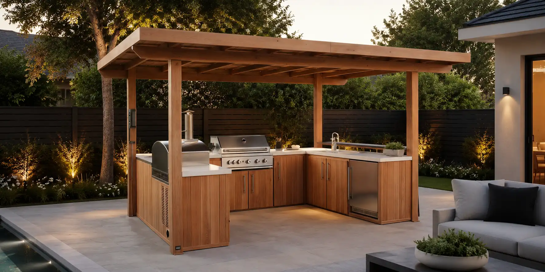 freestanding-wooden-outdoor-kitchen-with-cover