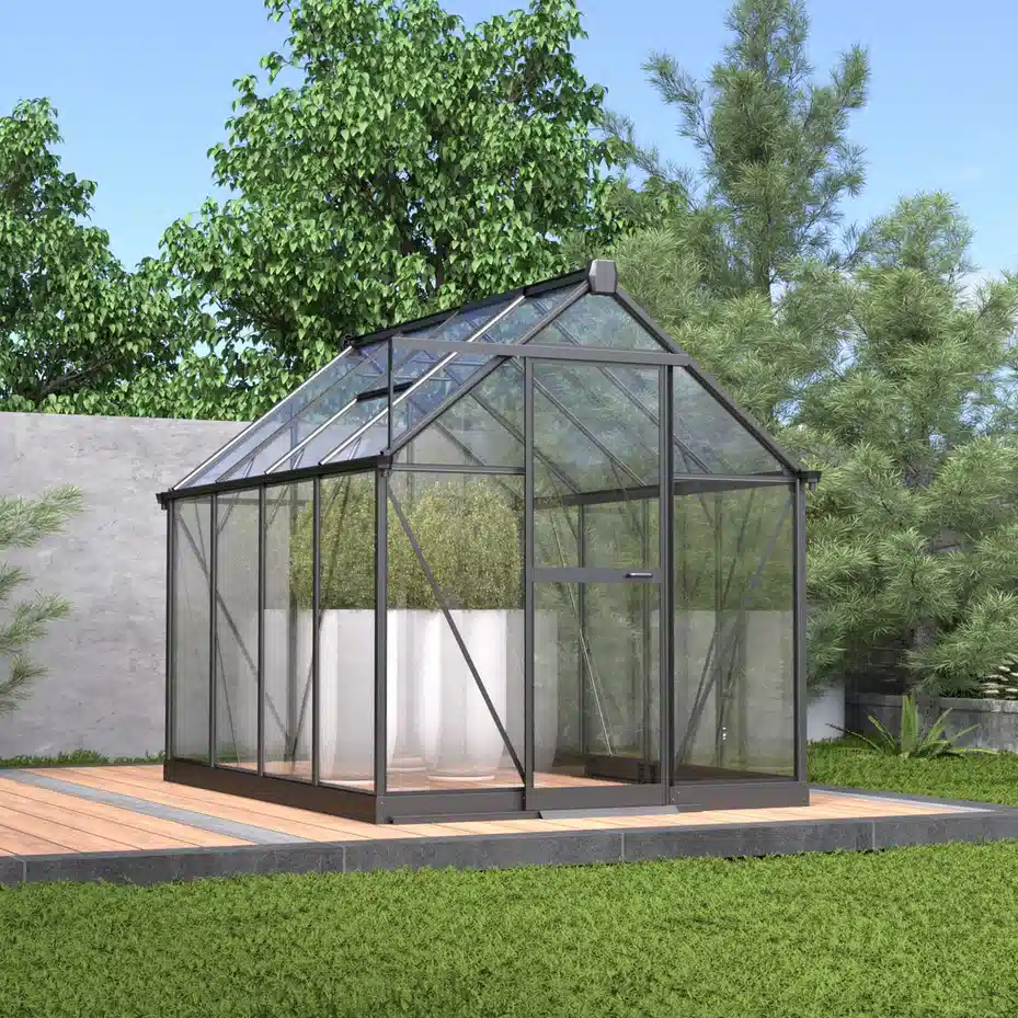 About DiBiBi 4 greenhouse-aluminum-gable-6x8ft-product-003-002