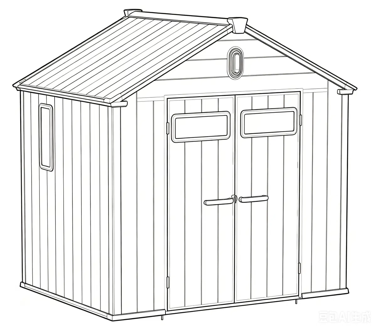 Our Vision & Leadership 5 shed-resin-gable-28x6ft-lineart-001