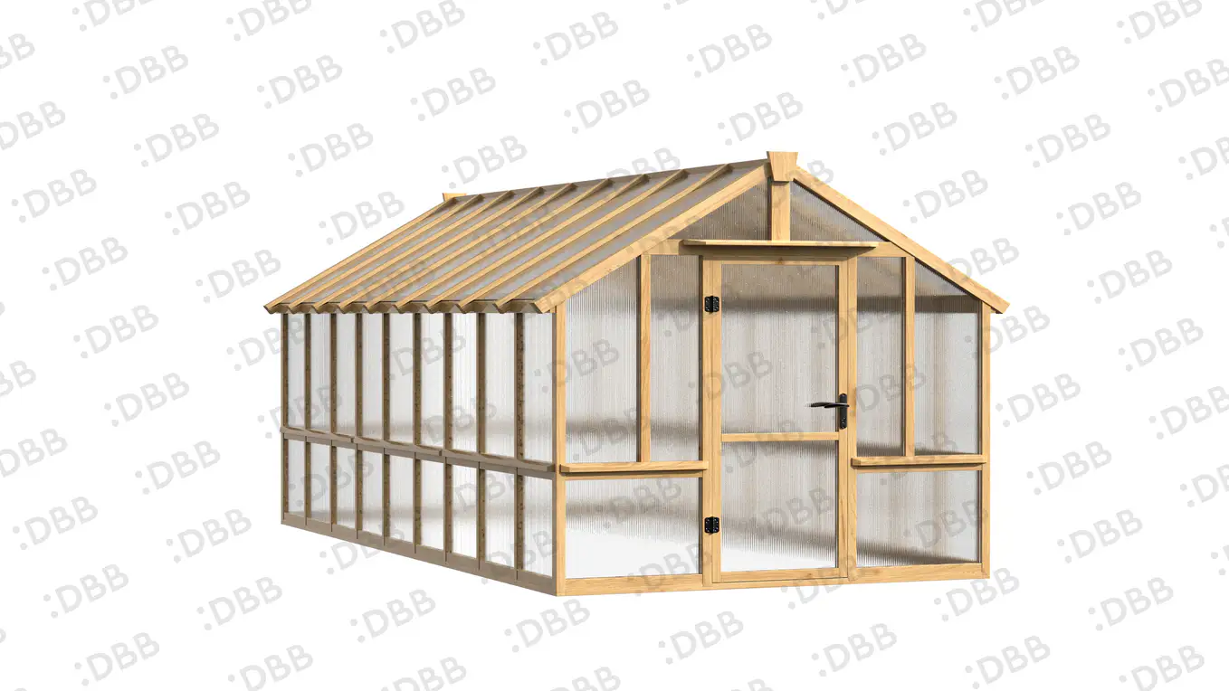 10 ft Wooden Gable Greenhouse with Full-Height Polycarbonate Panels 2 10-ft-wooden-gable-greenhouse-with-full-height-polycarbonate-panels-product-2