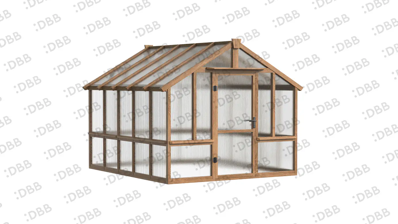 10 ft Wooden Gable Greenhouse with Full-Height Polycarbonate Panels 3 10-ft-wooden-gable-greenhouse-with-full-height-polycarbonate-panels-product-3