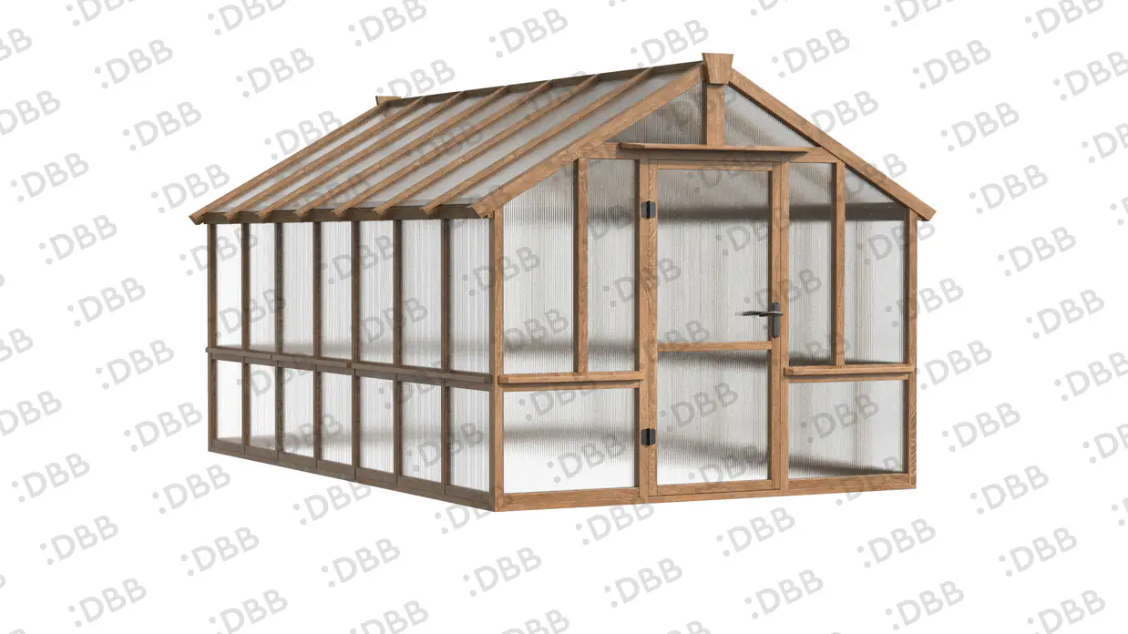10 ft Wooden Gable Greenhouse with Full-Height Polycarbonate Panels 4 10-ft-wooden-gable-greenhouse-with-full-height-polycarbonate-panels-product-4