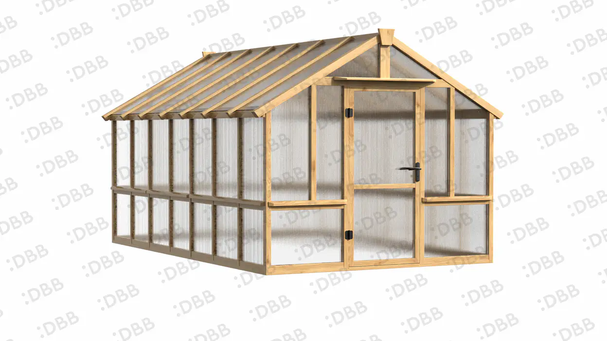 10 ft Wooden Gable Greenhouse with Full-Height Polycarbonate Panels 5 10-ft-wooden-gable-greenhouse-with-full-height-polycarbonate-panels-product-5