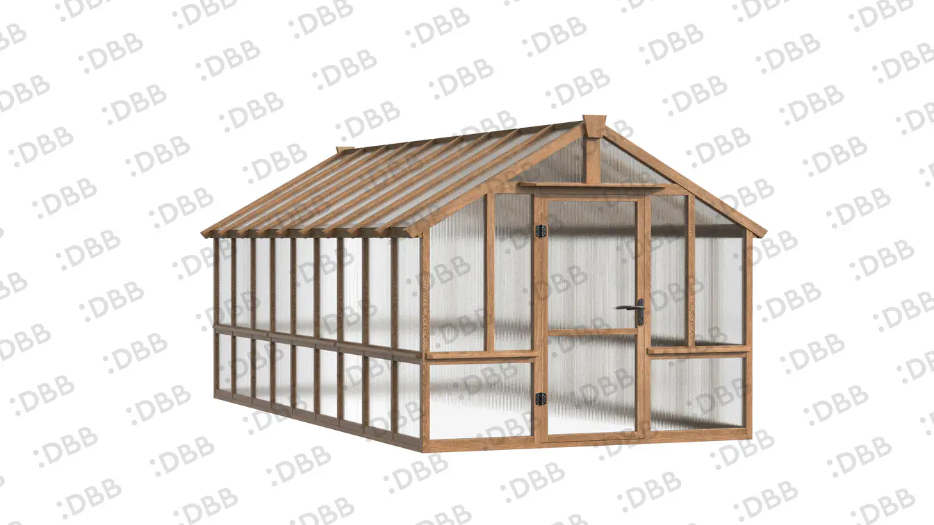 10 ft Wooden Gable Greenhouse with Full-Height Polycarbonate Panels 6 10-ft-wooden-gable-greenhouse-with-full-height-polycarbonate-panels-product-6