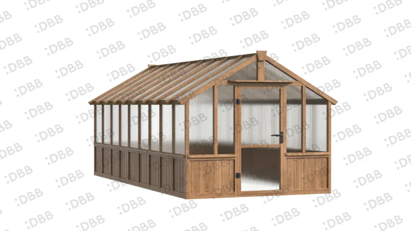 10 ft Wooden Gable Greenhouse with Solid Wood Base and Polycarbonate Panels 9 10-ft-wooden-gable-greenhouse-with-solid-wood-base-and-polycarbonate-panels-product-1