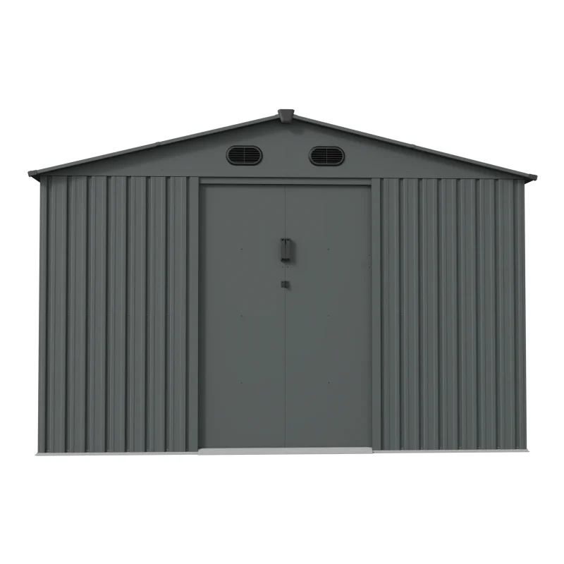 10 x 10 ft Gable Roof Metal Storage Shed | KS 6 10x10-ft-gable-roof-metal-storage-shed-ks-product-1