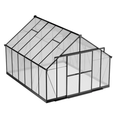 10 x 12 ft Aluminium Gable Roof Greenhouse with Polycarbonate Panels | S Series 1 10x12-ft-aluminium-gable-roof-greenhouse-with-polycarbonate-panels-s-series-product-1