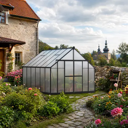 10x12-ft-aluminium-gable-roof-greenhouse-with-polycarbonate-panels-s-series-scene-1