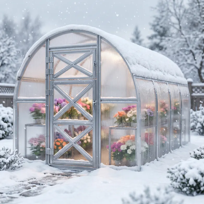 10x13-ft-steel-arched-roof-greenhouse-scene-1