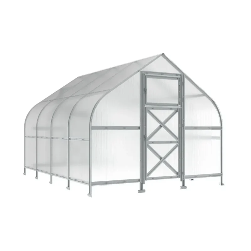 10 x 13 ft Steel Curved-Eave Gable Roof Greenhouse 6 10x13-ft-steel-curved-eave-gable-roof-greenhouse-product