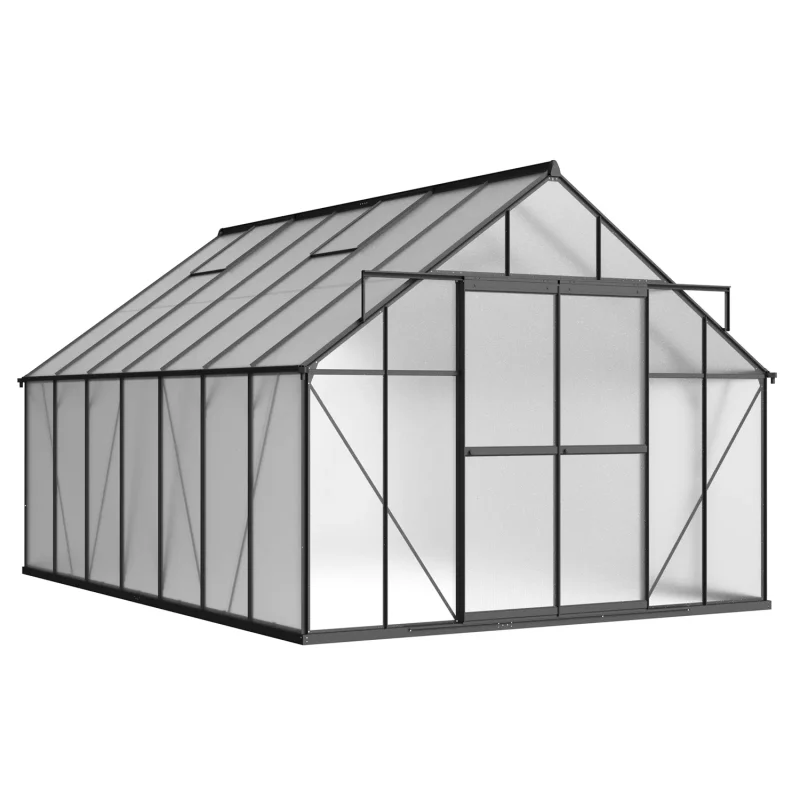 10 x 14 ft Aluminium Gable Roof Greenhouse | L Series 9 10x14-ft-aluminium-gable-roof-greenhouse-l-series-product-1