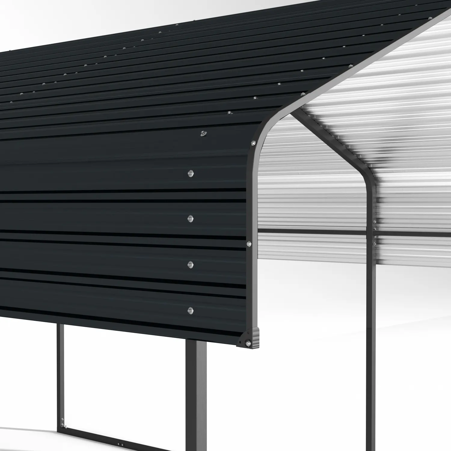 10x15-ft-open-sided-metal-carport-with-horizontal-tile-roof-detail-4