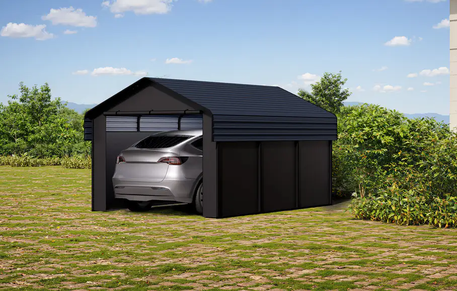 10x15-ft-open-sided-metal-carport-with-horizontal-tile-roof-scene-2