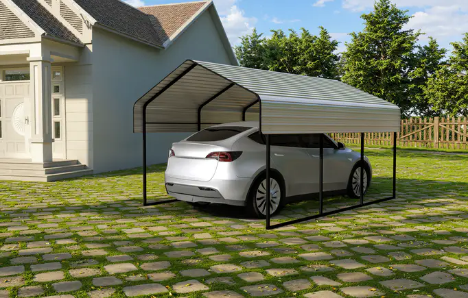 10x15-ft-open-sided-metal-carport-with-horizontal-tile-roof-scene-7