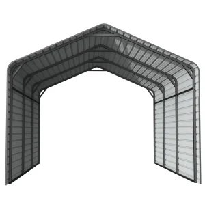 10 x 15 ft Side-Enclosed Metal Carport with Horizontal Tile Roof 12 10x15-ft-side-enclosed-metal-carport-with-horizontal-tile-roof-product-1-scaled