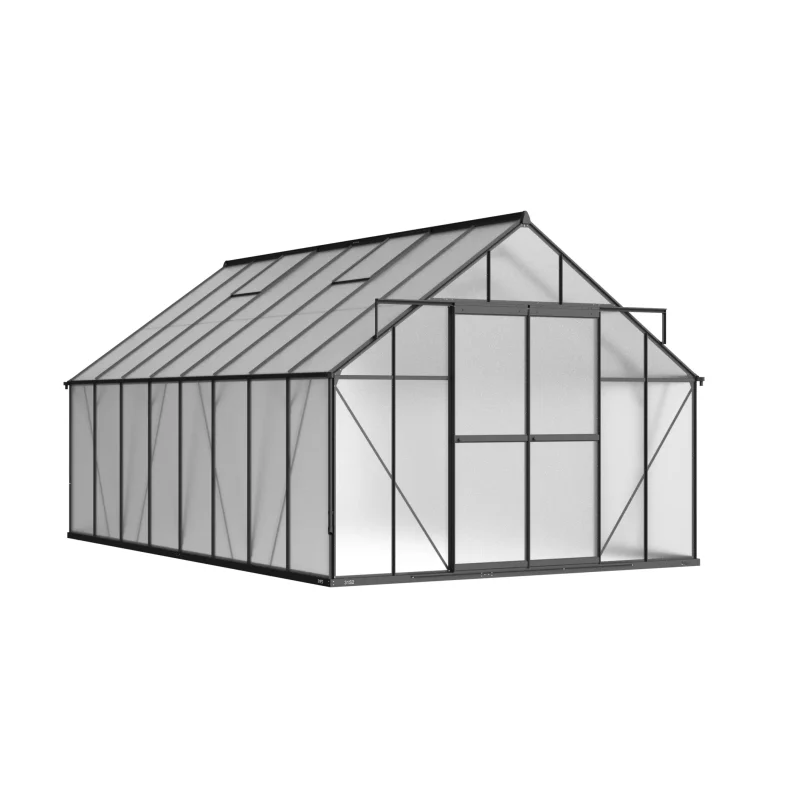 10 x 16 ft Aluminium Gable Roof Greenhouse | L Series 8 10x16-ft-aluminium-gable-roof-greenhouse-l-series-product-1