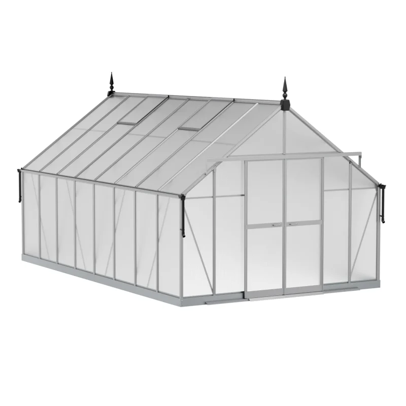 10 x 16 ft Aluminium Victorian Greenhouse with Polycarbonate Panels | S Series 7 10x16-ft-aluminium-victorian-greenhouse-with-polycarbonate-panels-s-series-product-1