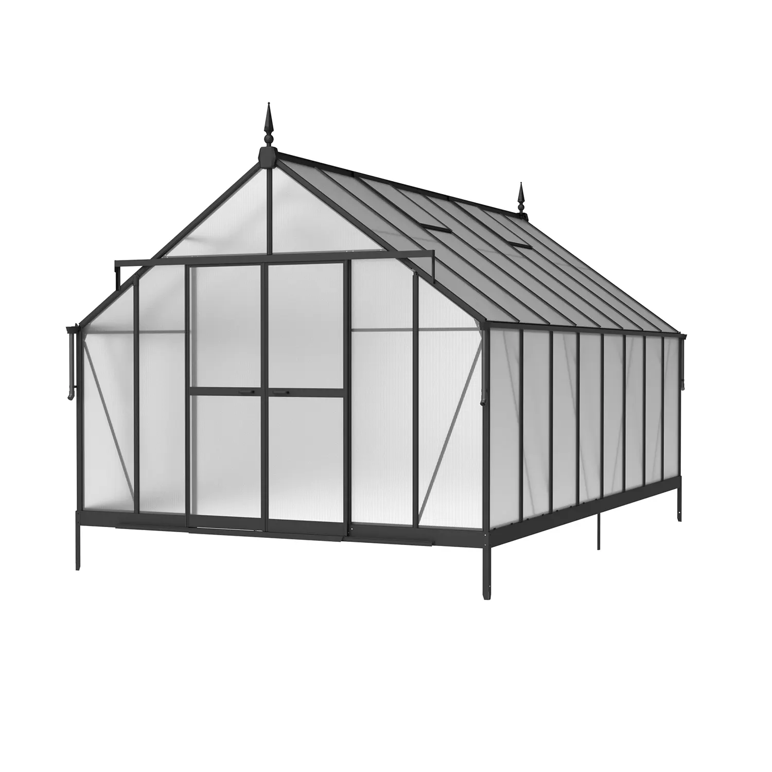 10 x 16 ft Aluminium Victorian Greenhouse with Polycarbonate Panels | S Series 3 10x16-ft-aluminium-victorian-greenhouse-with-polycarbonate-panels-s-series-product-3