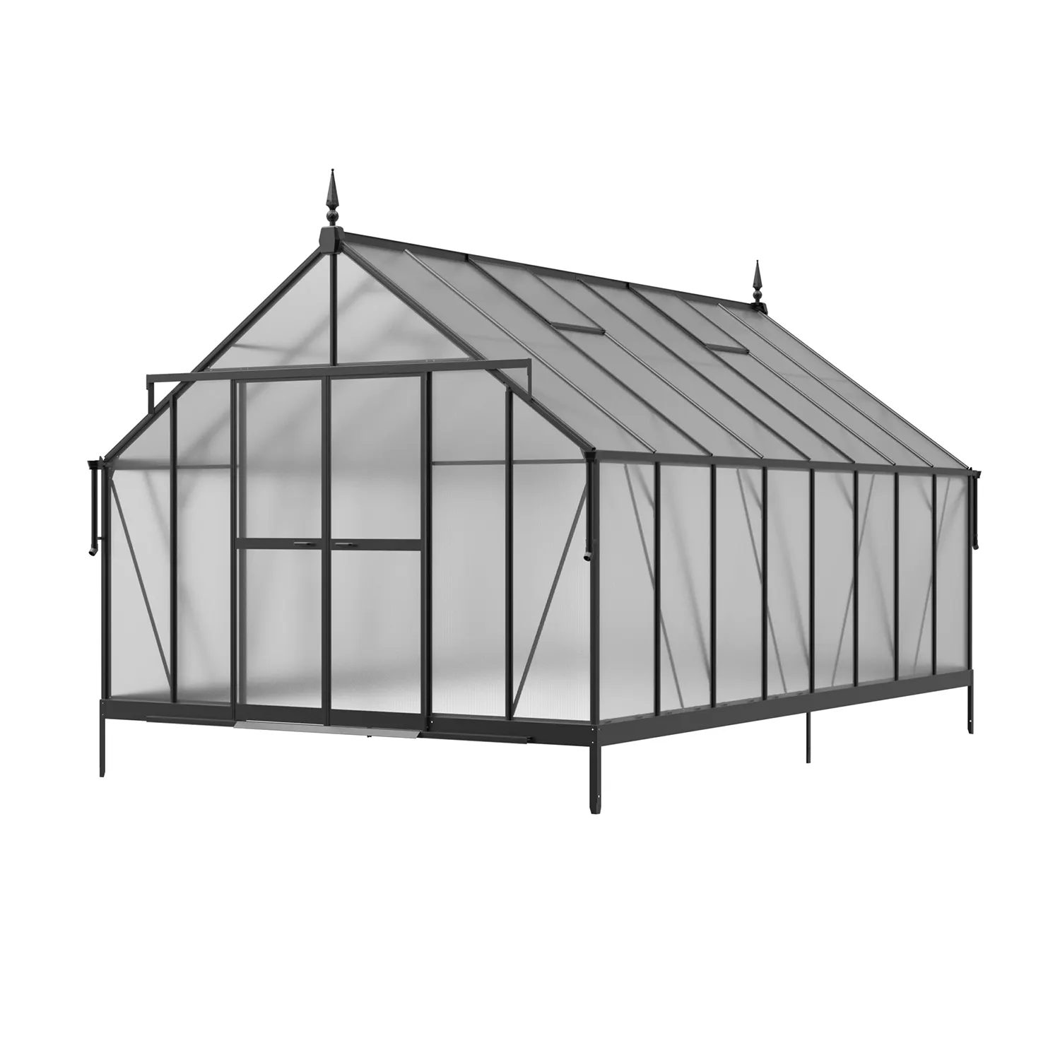 10 x 16 ft Aluminium Victorian Greenhouse with Polycarbonate Panels | S Series 5 10x16-ft-aluminium-victorian-greenhouse-with-polycarbonate-panels-s-series-product-5
