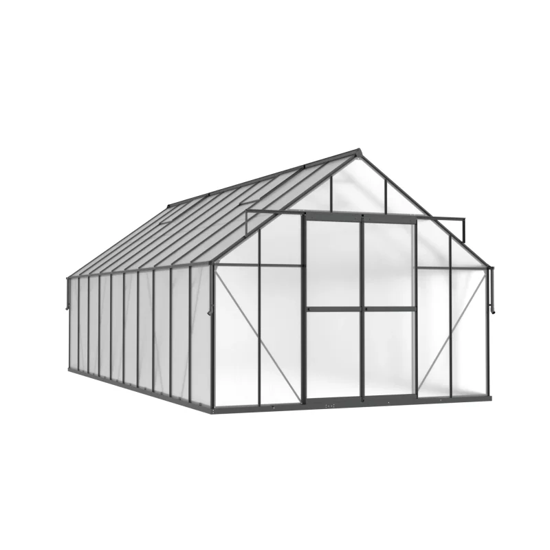 10 x 20 ft Aluminium Gable Roof Greenhouse | L Series 7 10x20-ft-aluminium-gable-roof-greenhouse-l-series-product-1