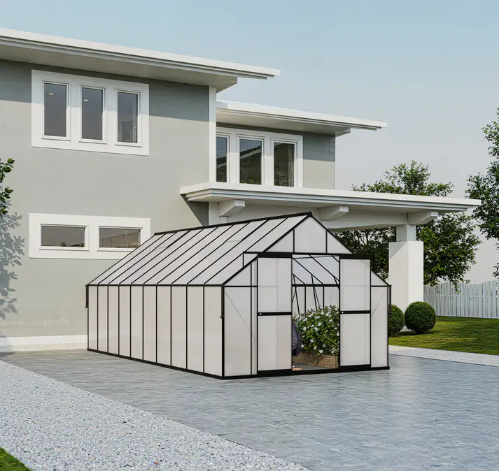 10x20-ft-aluminium-gable-roof-greenhouse-l-series-scene-1