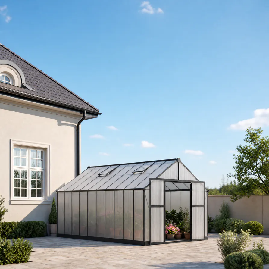 10x20-ft-aluminium-gable-roof-greenhouse-with-polycarbonate-panels-s-series-scene-1
