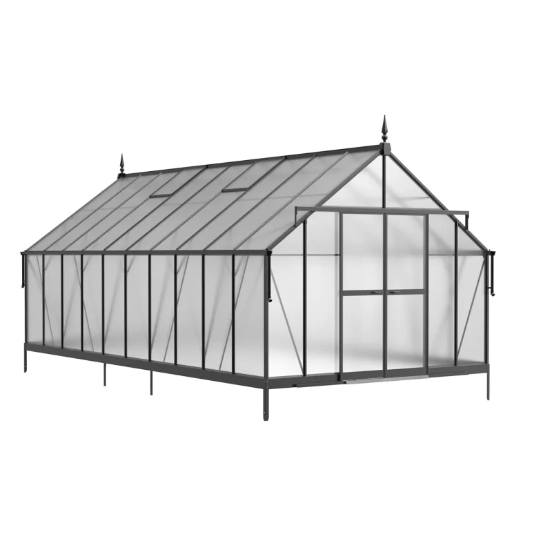 10 x 20 ft Aluminium Victorian Greenhouse with Polycarbonate Panels | S Series 6 10x20-ft-aluminium-victorian-greenhouse-with-polycarbonate-panels-s-series-product-1