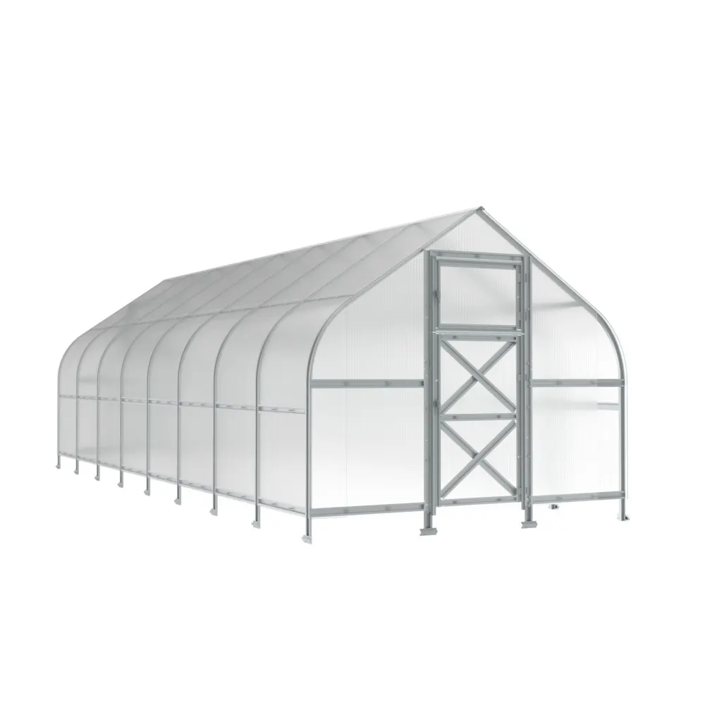 10 x 26 ft Steel Curved-Eave Gable Roof Greenhouse 1 10x26-ft-steel-curved-eave-gable-roof-greenhouse-product