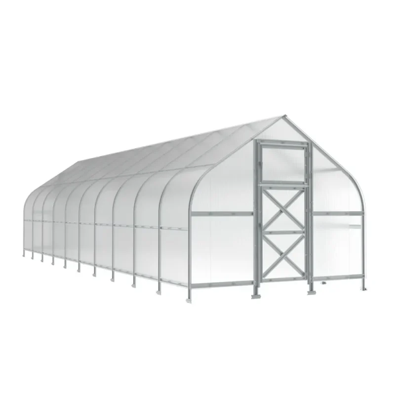 10 x 33 ft Steel Curved-Eave Gable Roof Greenhouse 3 10x33-ft-steel-curved-eave-gable-roof-greenhouse-product