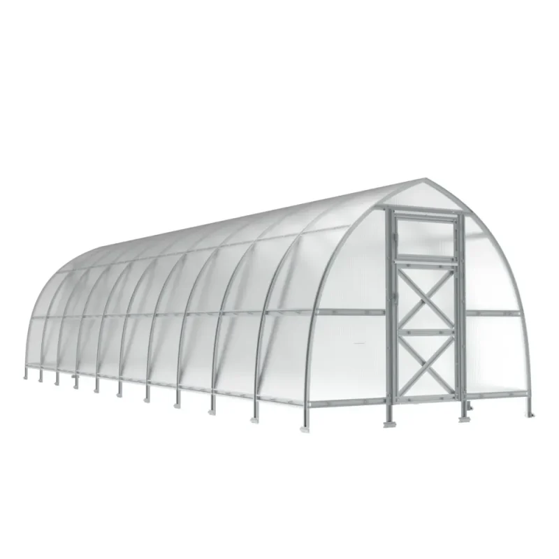 10 x 34 ft Steel Pointed Arch Roof Greenhouse 3 10x34-ft-steel-pointed-arch-roof-greenhouse-product-1