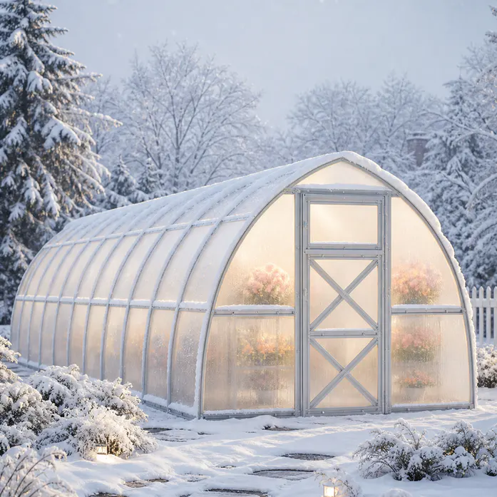 10x34-ft-steel-pointed-arch-roof-greenhouse-scene-2