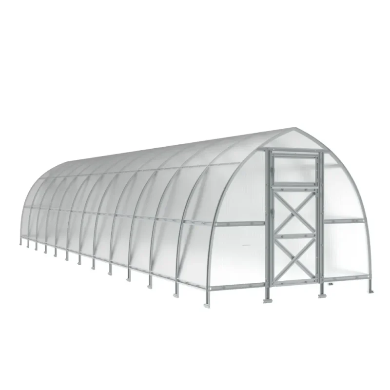 10 x 40 ft Steel Pointed Arch Roof Greenhouse 2 10x40-ft-steel-pointed-arch-roof-greenhouse-product-1