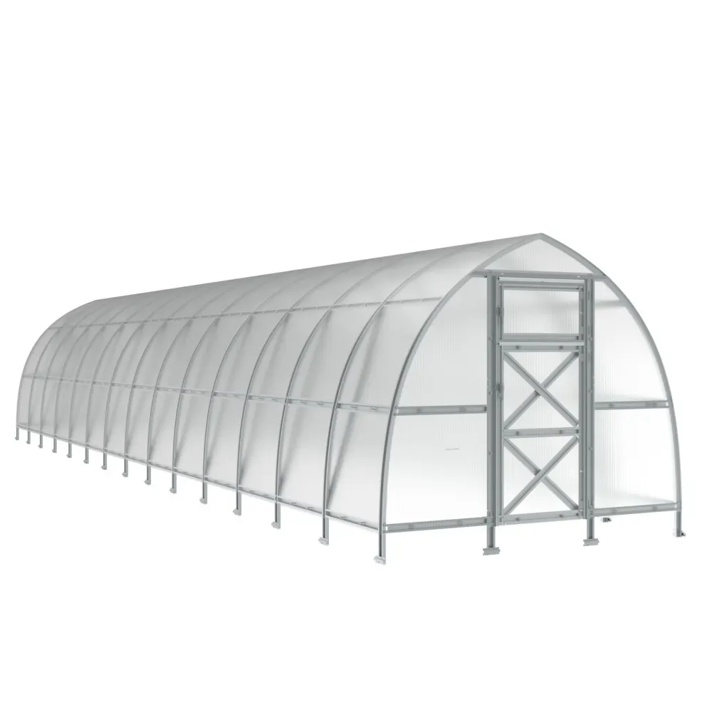 10 x 46 ft Steel Pointed Arch Roof Greenhouse 1 10x46-ft-steel-pointed-arch-roof-greenhouse-product-1