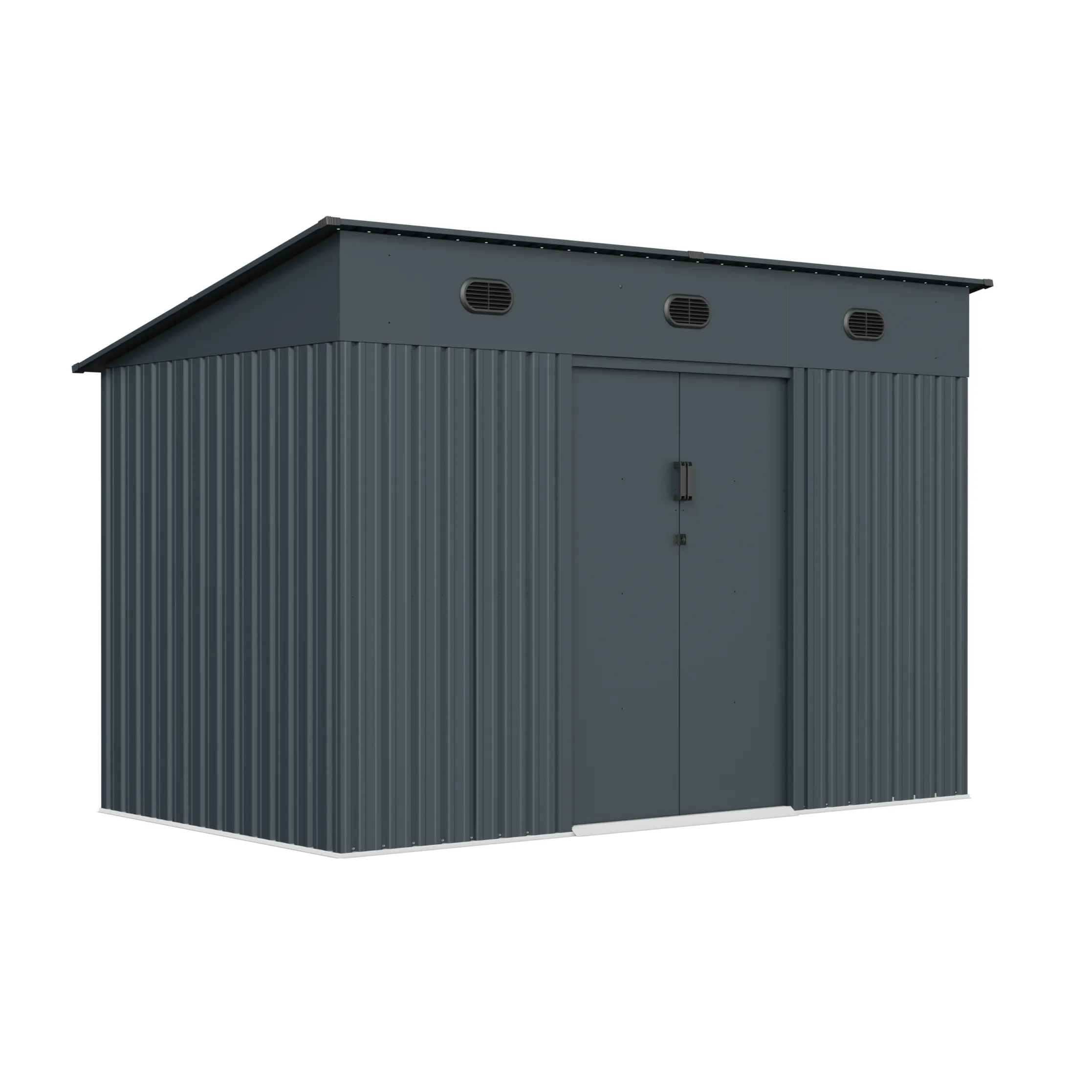 10 x 6 ft Pent Roof Metal Storage Shed | KS 1 10x6-ft-pent-roof-metal-storage-shed-ks-product-1