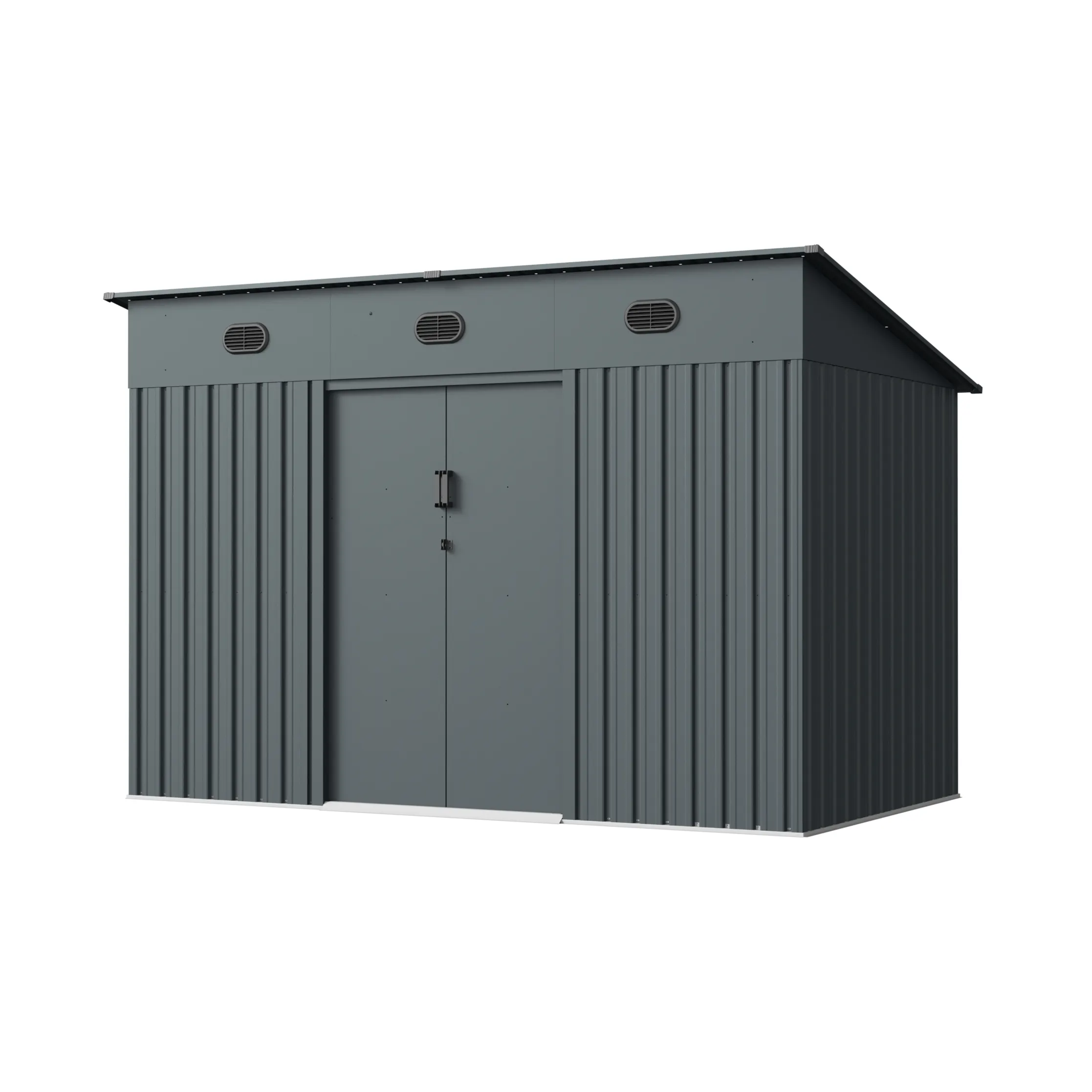 10 x 6 ft Pent Roof Metal Storage Shed | KS 3 10x6-ft-pent-roof-metal-storage-shed-ks-product-3