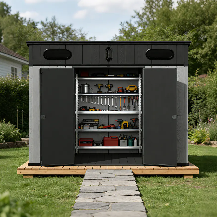 10x7-ft-pent-roof-resin-storage-shed-kc-scene-4