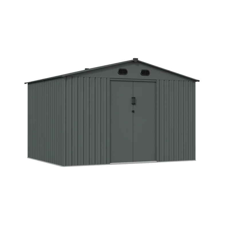 10 x 8 ft Gable Roof Metal Storage Shed | KS 2 10x8-ft-gable-roof-metal-storage-shed-ks-product-1