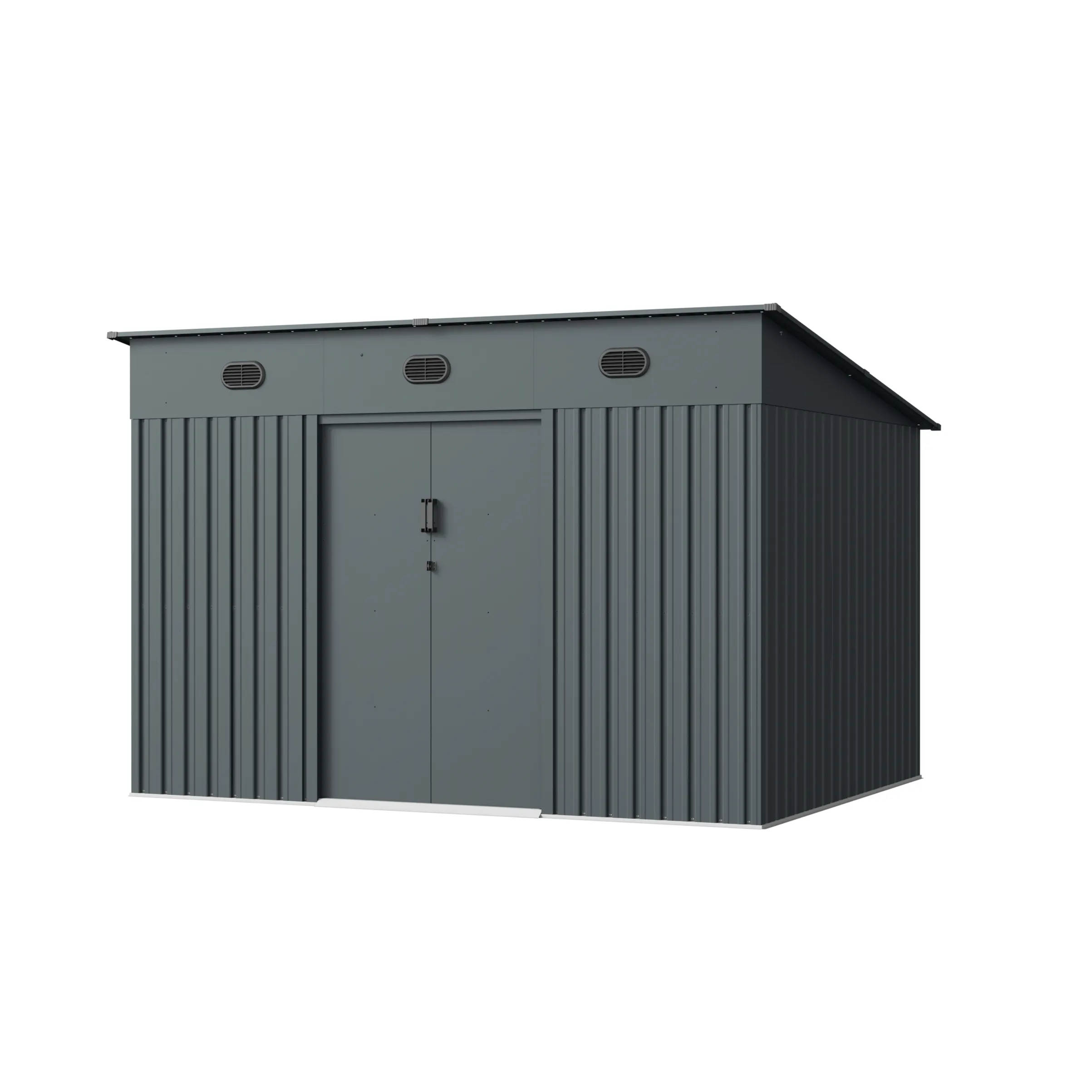 10 x 8 ft Pent Roof Metal Storage Shed | KS 2 10x8-ft-pent-roof-metal-storage-shed-ks-product-2