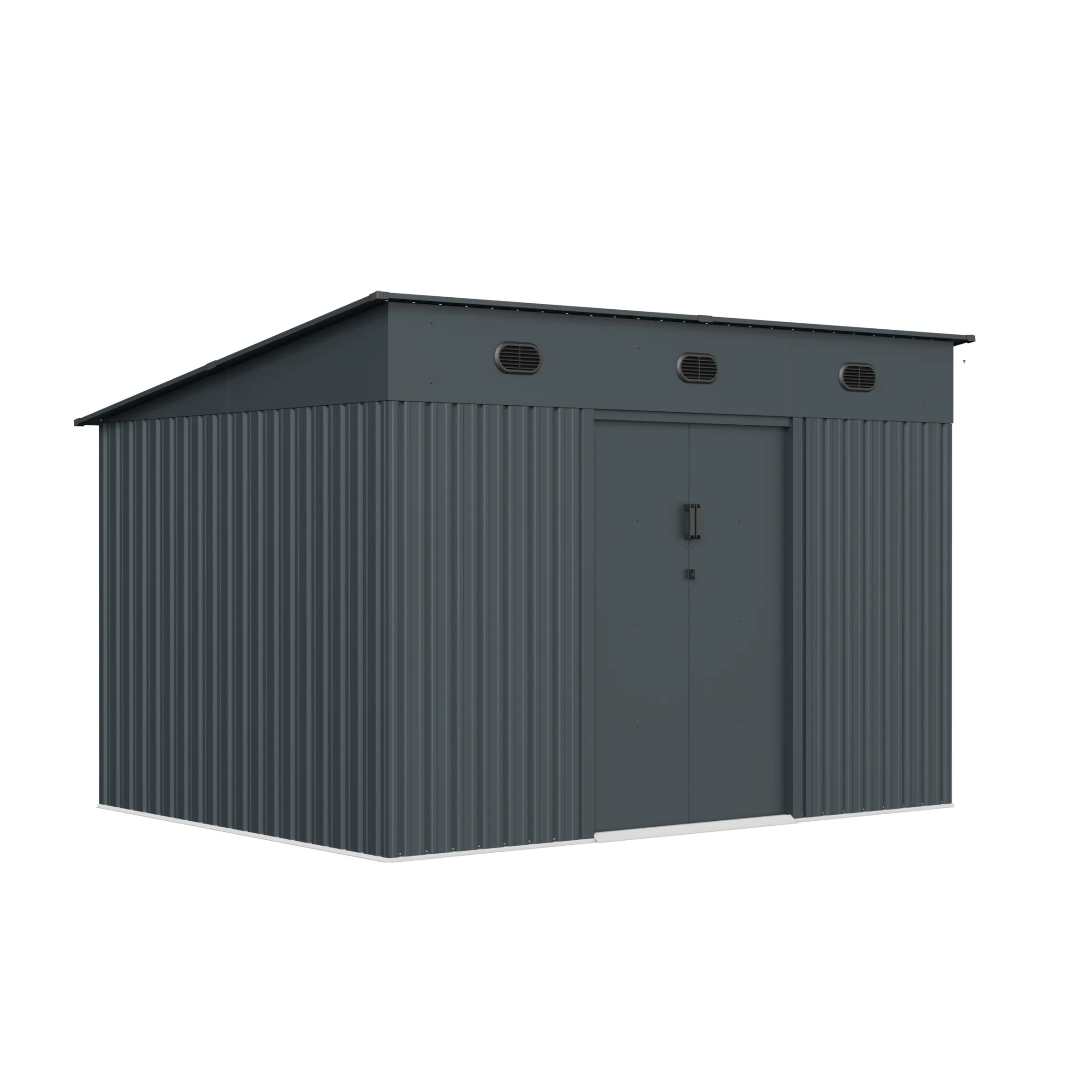 10 x 8 ft Pent Roof Metal Storage Shed | KS 3 10x8-ft-pent-roof-metal-storage-shed-ks-product-3