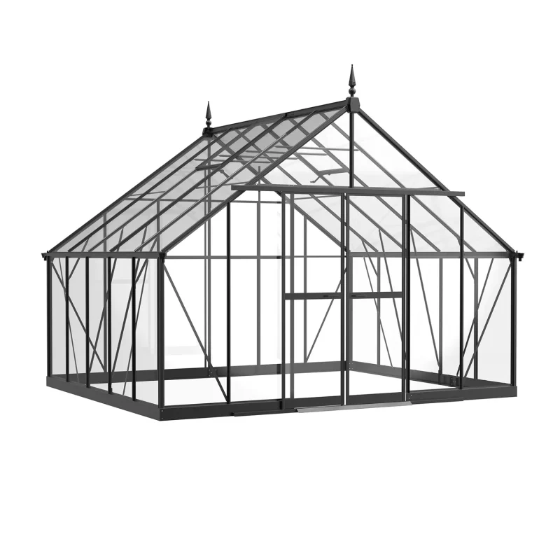 12 x 10 ft Aluminium Victorian Greenhouse with Polycarbonate Panels | S Series 5 12x10-ft-aluminium-victorian-greenhouse-with-polycarbonate-panels-s-series-product-1
