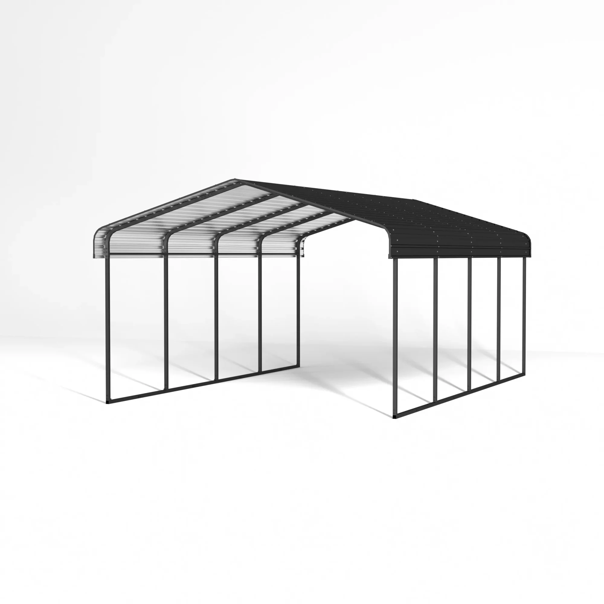 12x20-ft-open-sided-metal-carport-with-horizontal-tile-roof-detail-4