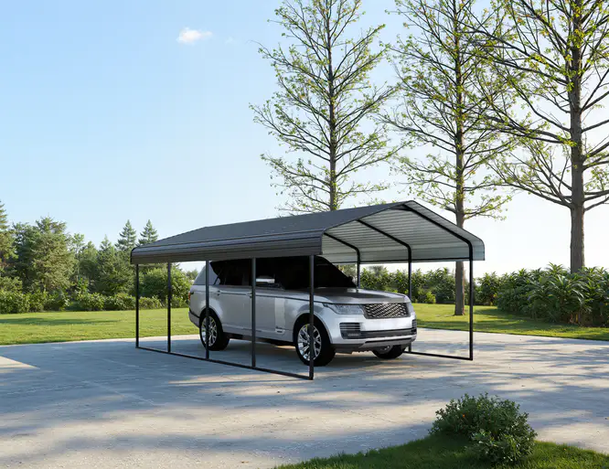 12x20-ft-open-sided-metal-carport-with-horizontal-tile-roof-scene-7
