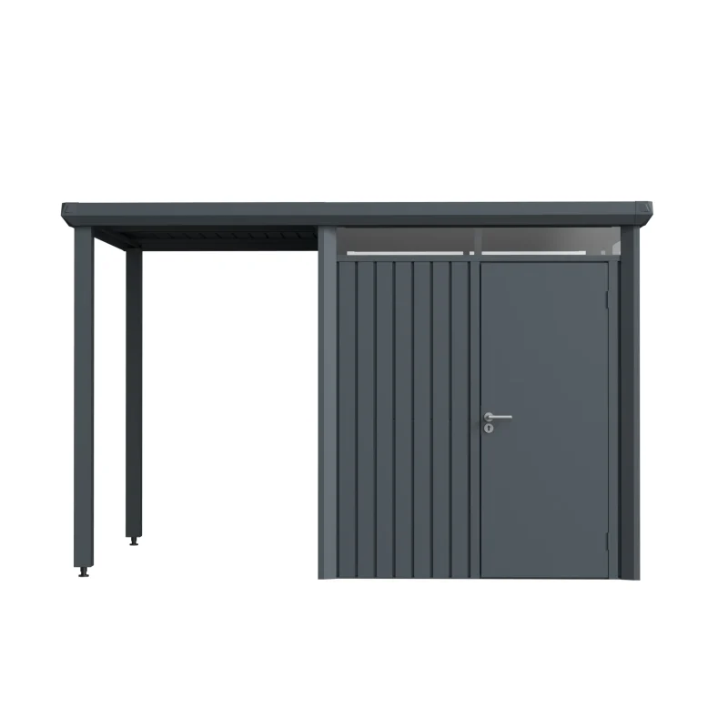 12 x 6 ft Flat Roof Metal Storage Shed | Vertex 7 12x6-ft-flat-roof-metal-storage-shed-vertex-product-1