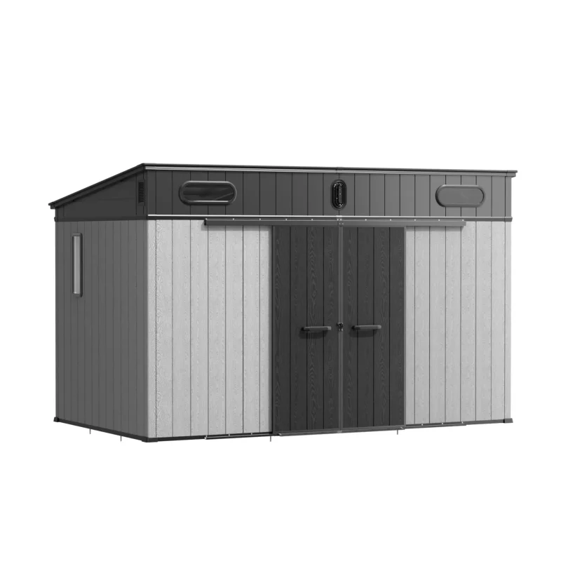 12 x 7 ft Pent Roof Resin Storage Shed | KC 4 12x7-ft-pent-roof-resin-storage-shed-kc-product-1