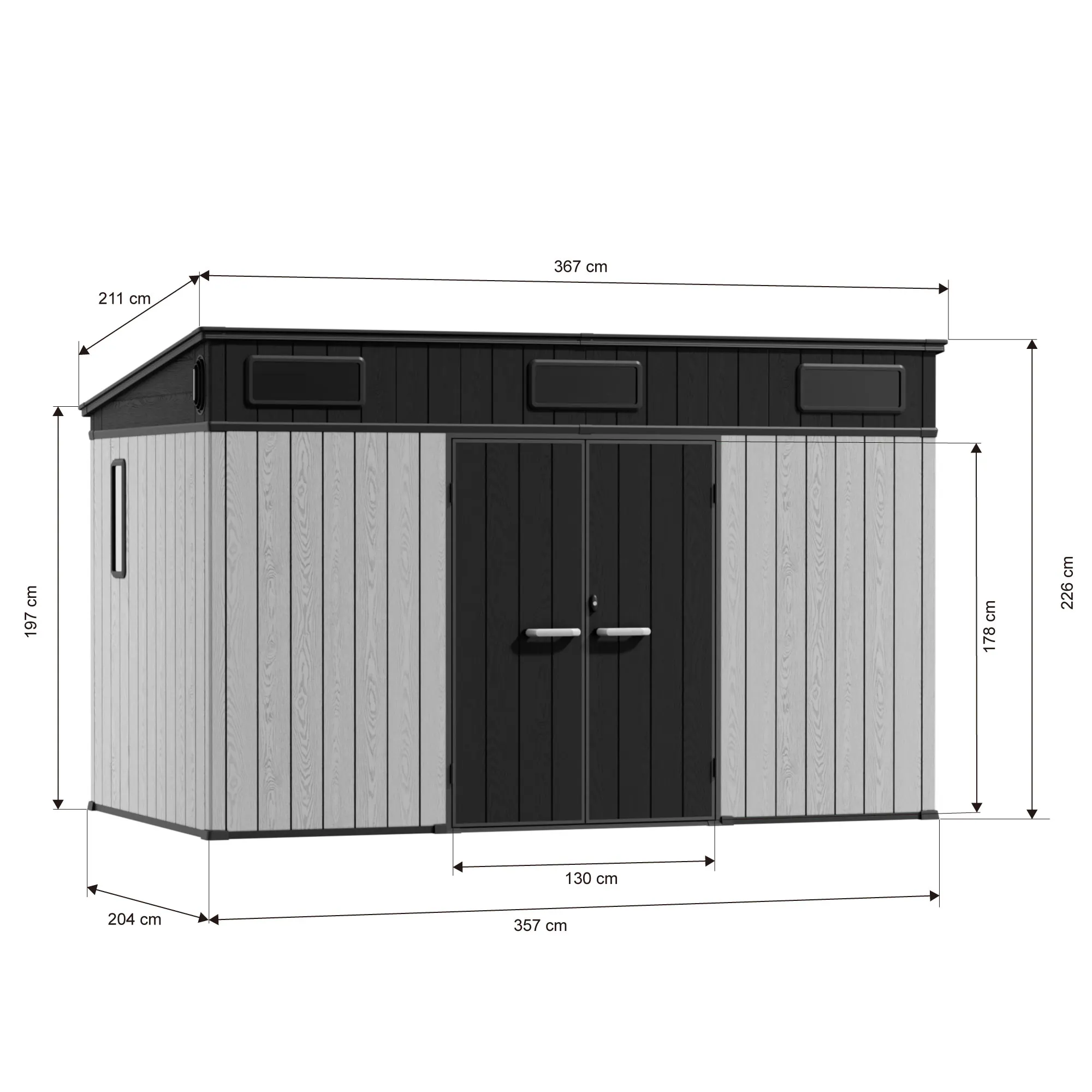 12x7-ft-pent-roof-resin-storage-shed-kc2-linedrawing-3