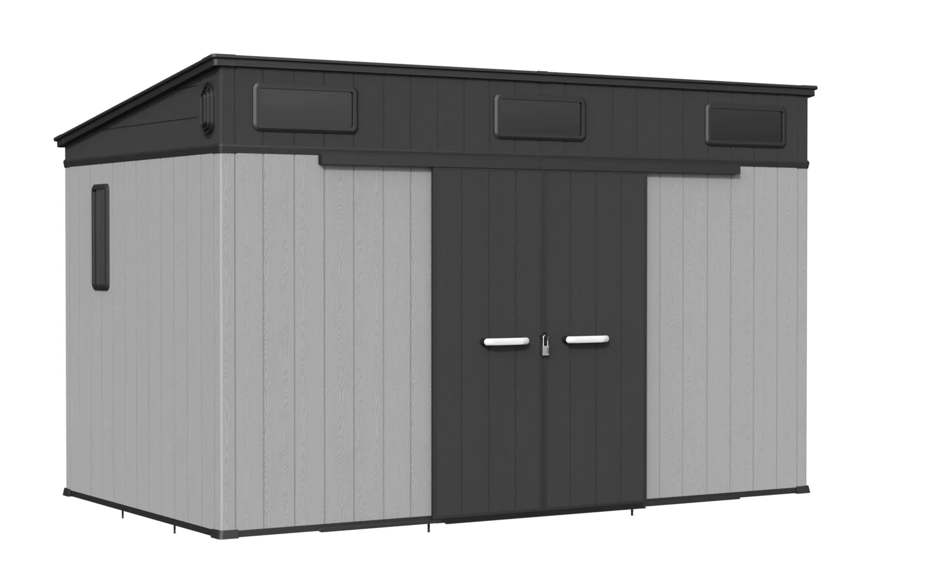 12 x 7 ft Pent Roof Resin Storage Shed | KC2 12 12x7-ft-pent-roof-resin-storage-shed-kc2-product-12