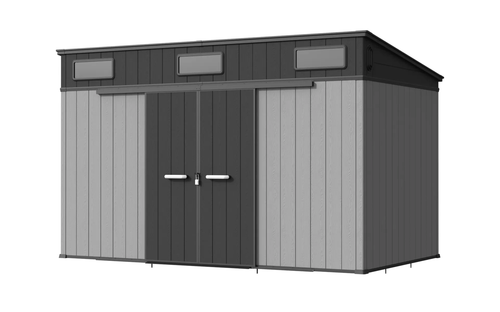 12 x 7 ft Pent Roof Resin Storage Shed | KC2 6 12x7-ft-pent-roof-resin-storage-shed-kc2-product-6